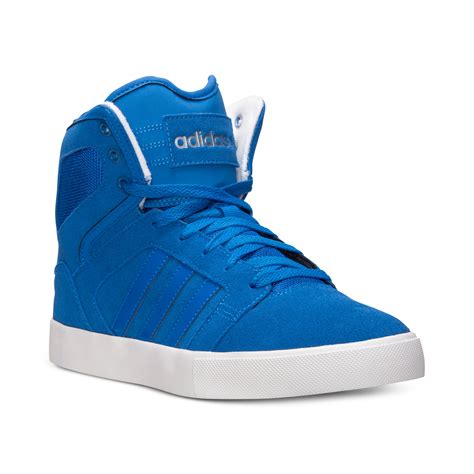 blue adidas shoes high tops.